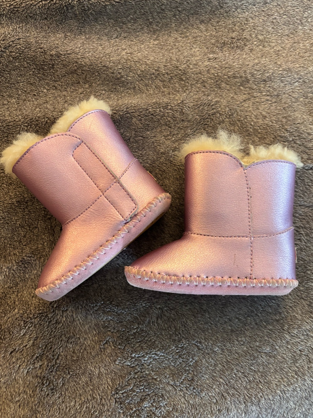 Ugg Australia Metallic Pink Boot Baby Newborn Size 0 - 6 Months Size 0/1